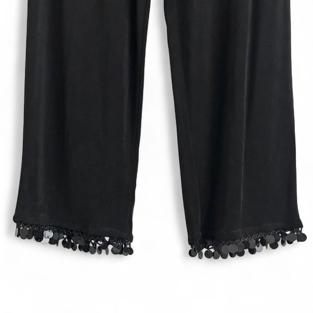 Vintage sequin hem slinky pants
